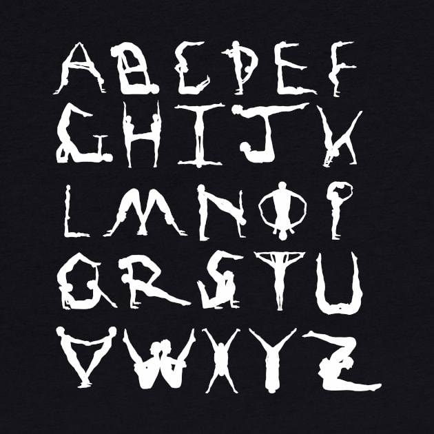 Acro Yoga - Full Alphabet - White by casiel1969